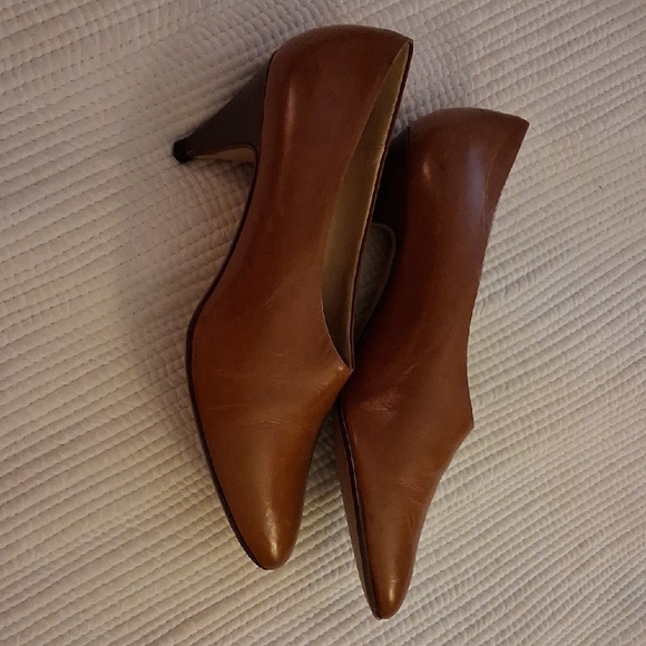 Cities Italian Brown Leather Heels for Women 7 - Picture 4 of 5